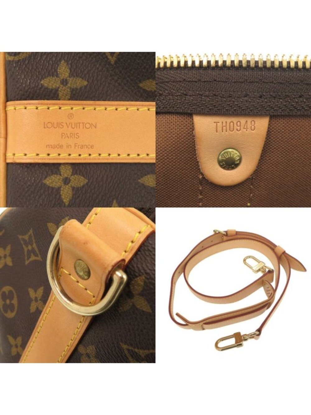 Louis Vuitton Keepall Bandouliere 60 Monogram Brown Boston Bag 0950 - Picture 10 of 10